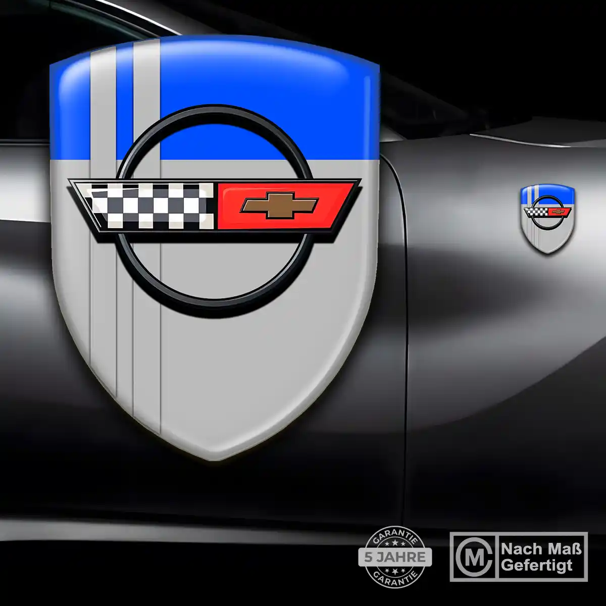 Chevrolet Corvette Emblem Aufkleber Wappen Auto Premium-Edition