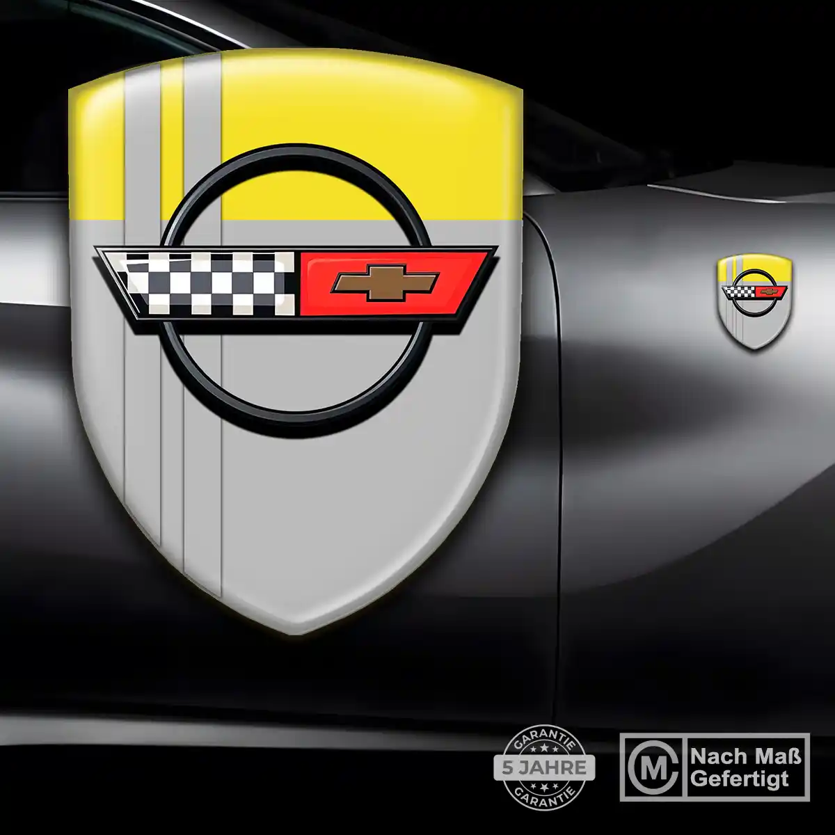 Chevrolet Corvette Emblem Aufkleber Wappen Auto Premiumqualität
