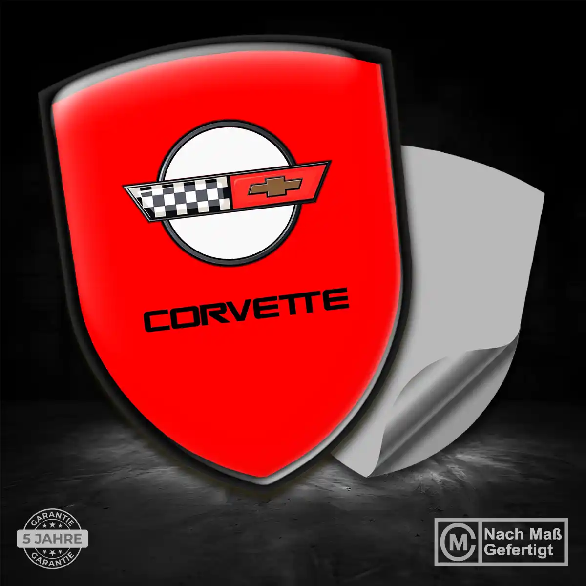 Chevrolet Corvette Emblem Aufkleber Wappen Limitierte Auflage