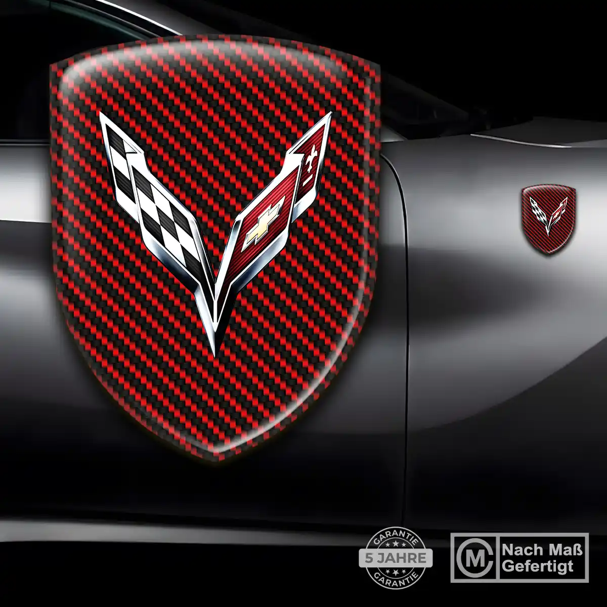 Chevrolet Corvette Emblem Aufkleber Wappen Premiumqualität
