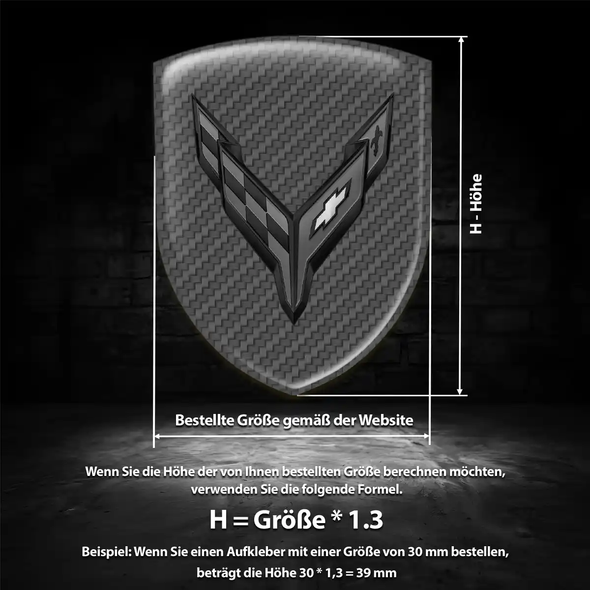 Chevrolet Corvette Emblem Auto Limitierte Auflage