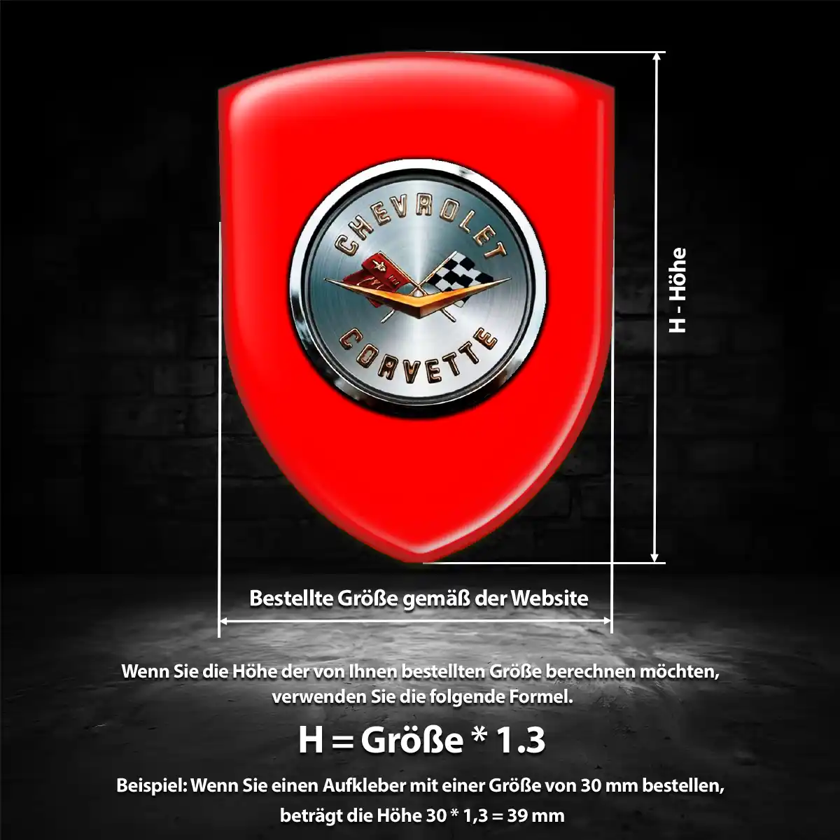 Chevrolet Corvette Emblem Auto Premiumqualität