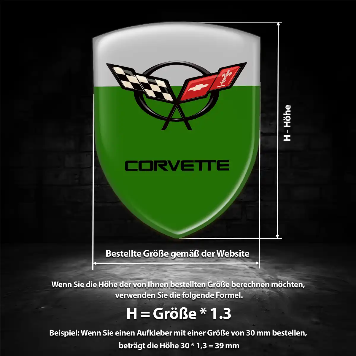 Chevrolet Corvette Emblem Premiumqualität