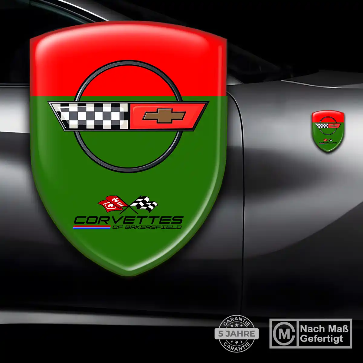 Chevrolet Corvette Emblem Wappen Aufkleber Auto Limitierte Auflage