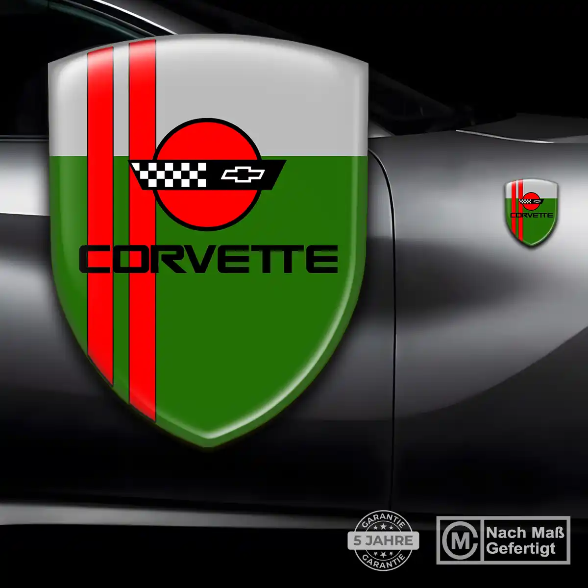 Chevrolet Corvette Emblem Wappen Aufkleber Auto Premium-Edition
