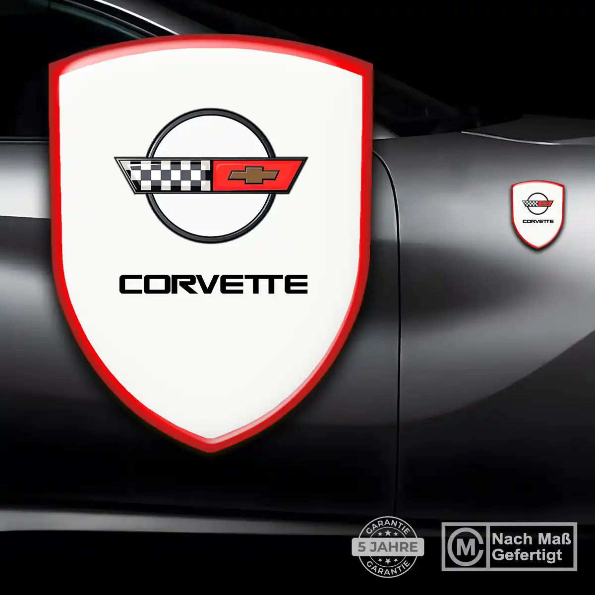Chevrolet Corvette Emblem Wappen Aufkleber Auto Premiumqualität