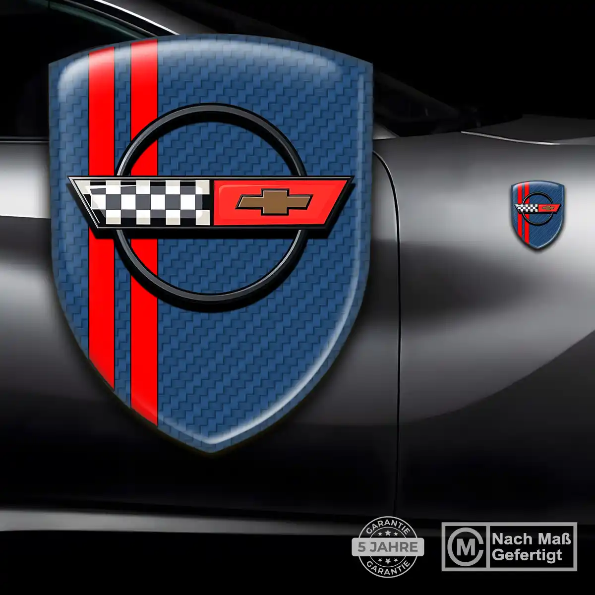 Chevrolet Corvette Emblem Wappen Aufkleber Limitierte Auflage