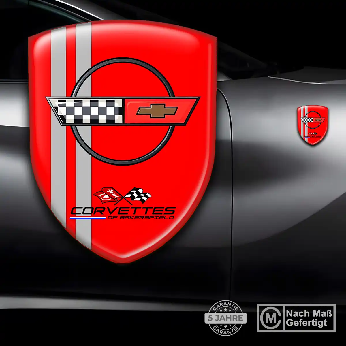 Chevrolet Corvette Emblem Wappen Aufkleber Premiumqualität