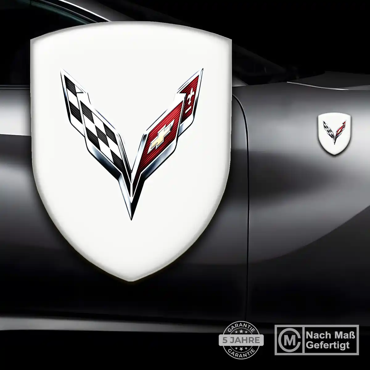 Chevrolet Corvette Emblem Wappen Auto Limitierte Auflage