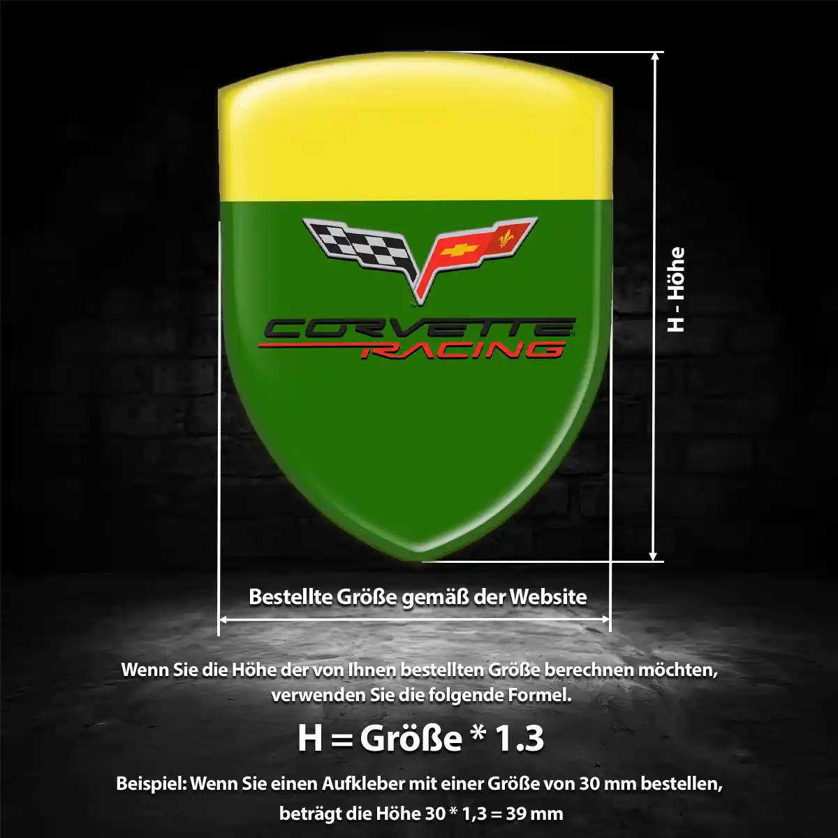 Chevrolet Corvette Emblem Wappen Auto Premium-Edition