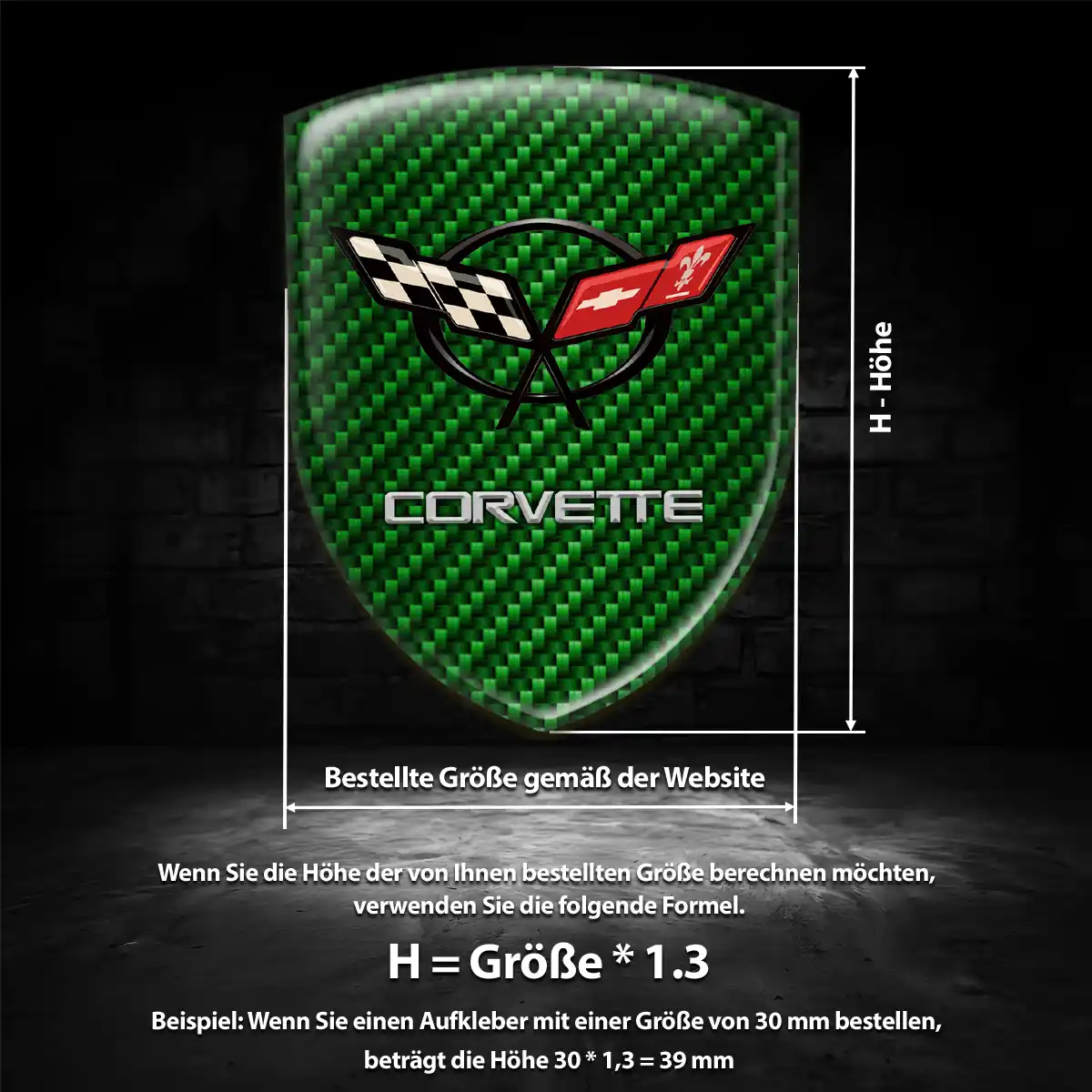 Chevrolet Corvette Emblem Wappen Limitierte Auflage