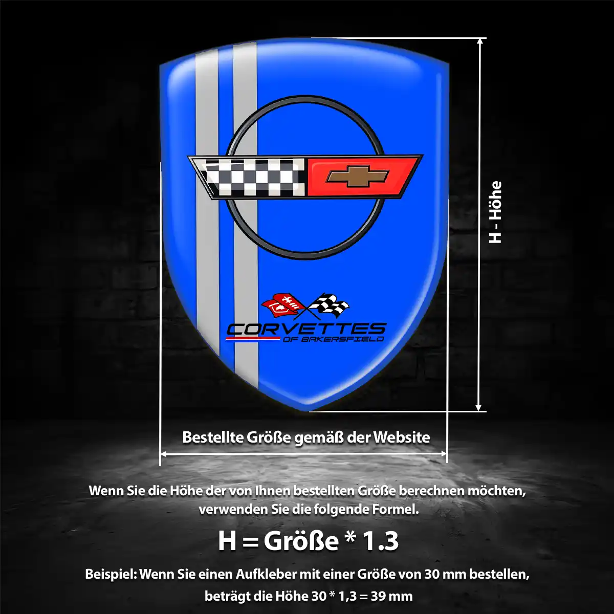 Chevrolet Corvette Emblem Wappen Luxus-Edition