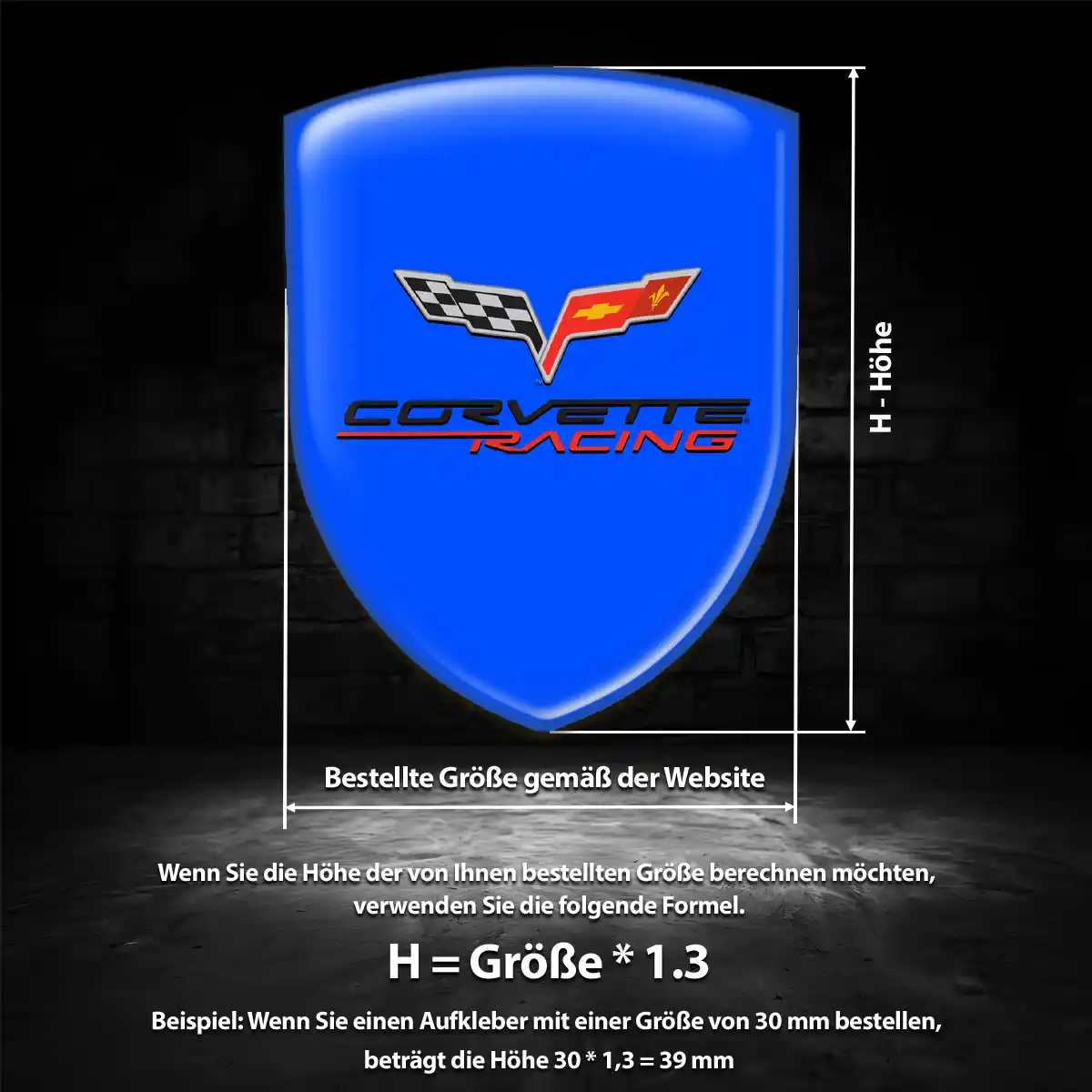 Chevrolet Corvette Emblem Wappen Premium-Edition