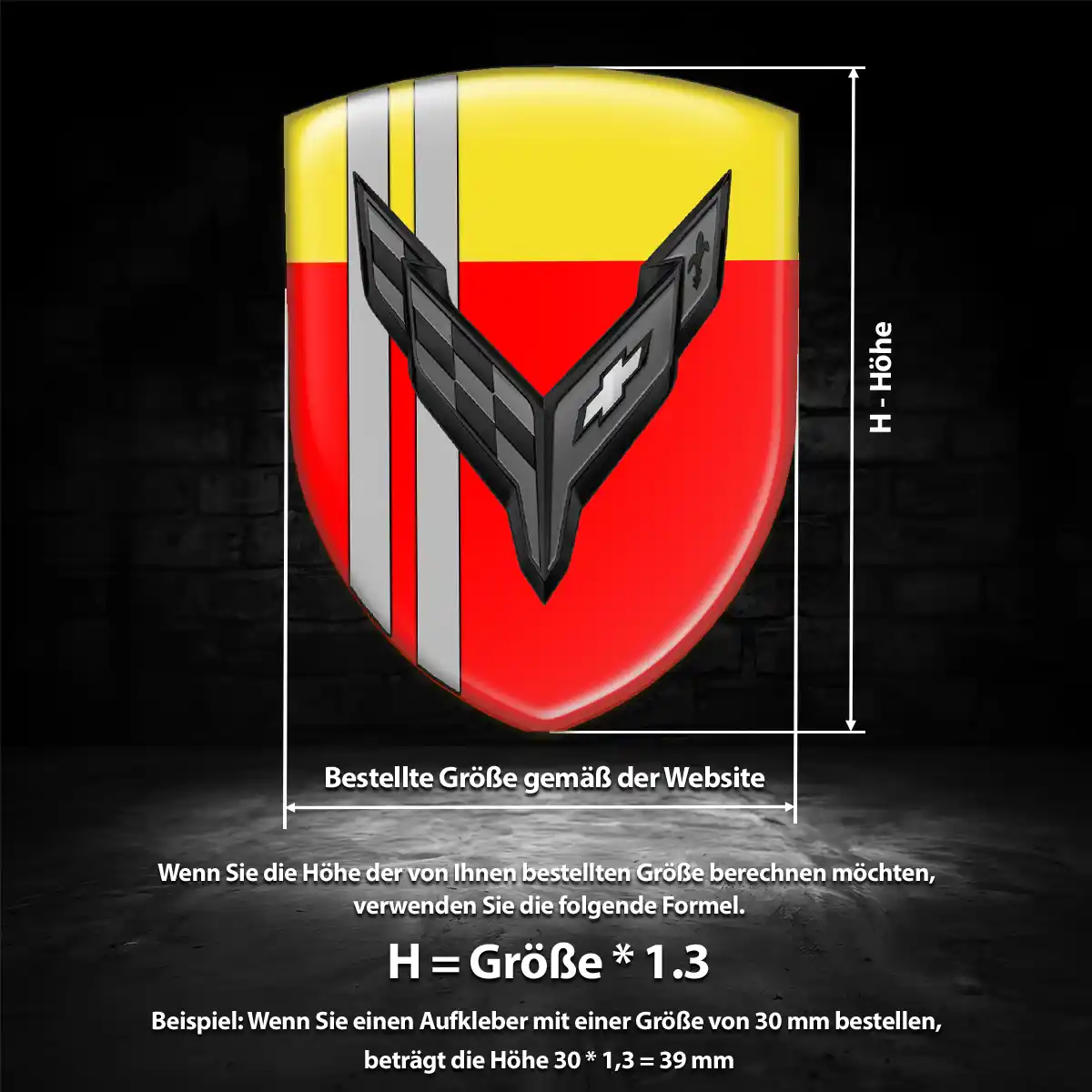 Chevrolet Corvette Emblem Wappen Premiumqualität