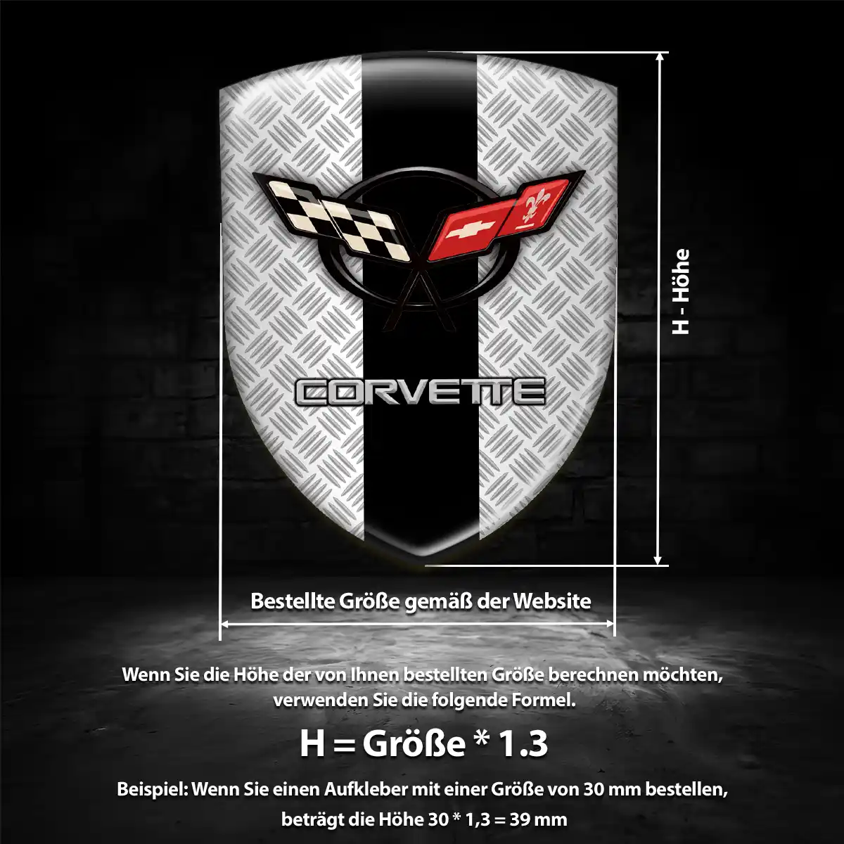 Chevrolet Corvette Embleme Auto Limitierte Auflage
