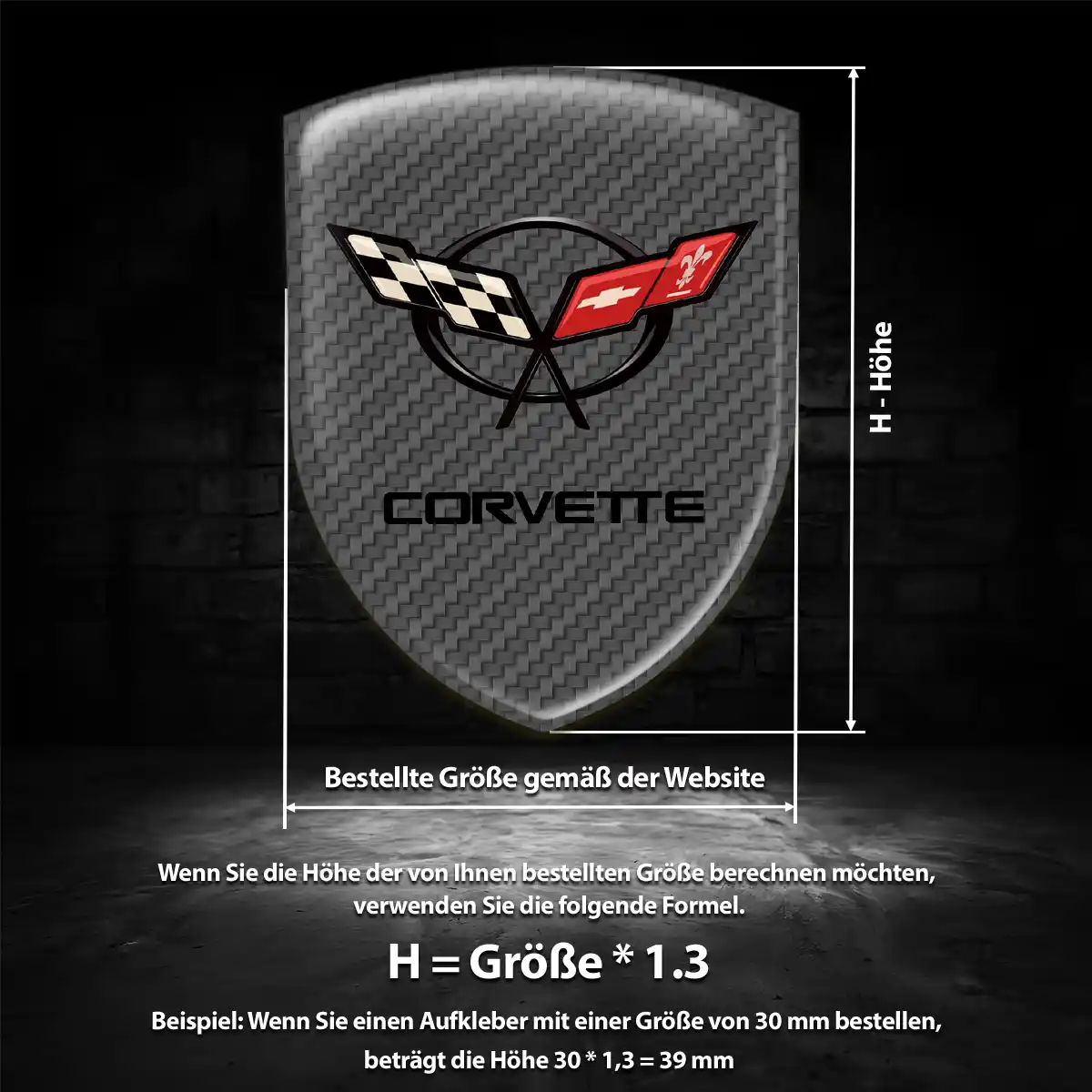 Chevrolet Corvette Embleme Auto Luxus-Edition