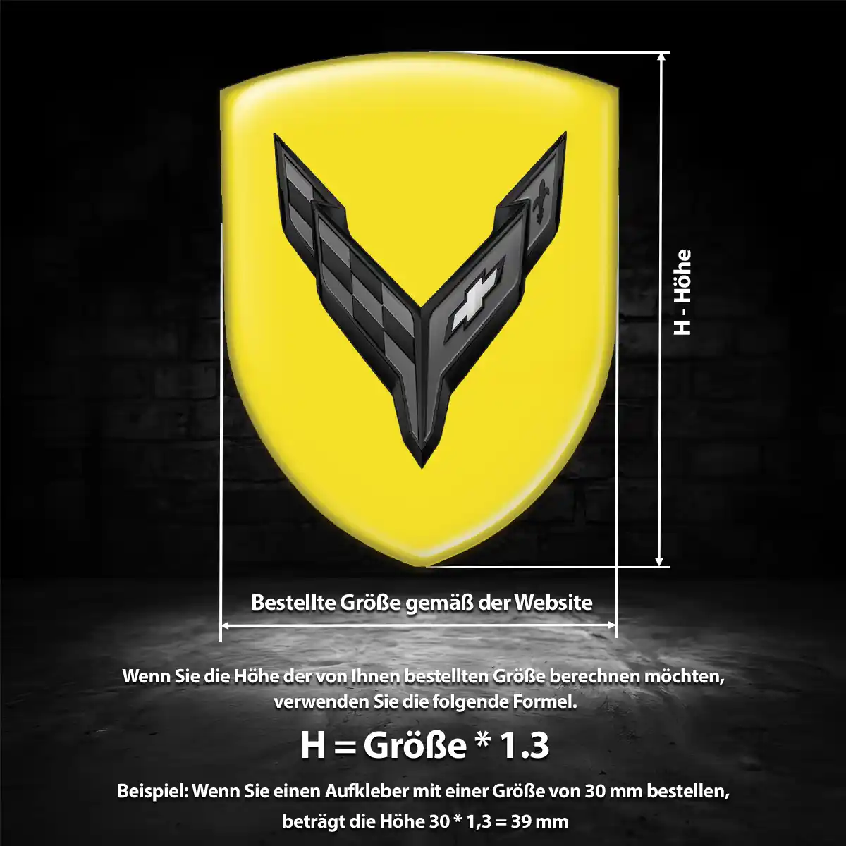 Chevrolet Corvette Embleme Auto Premium-Edition