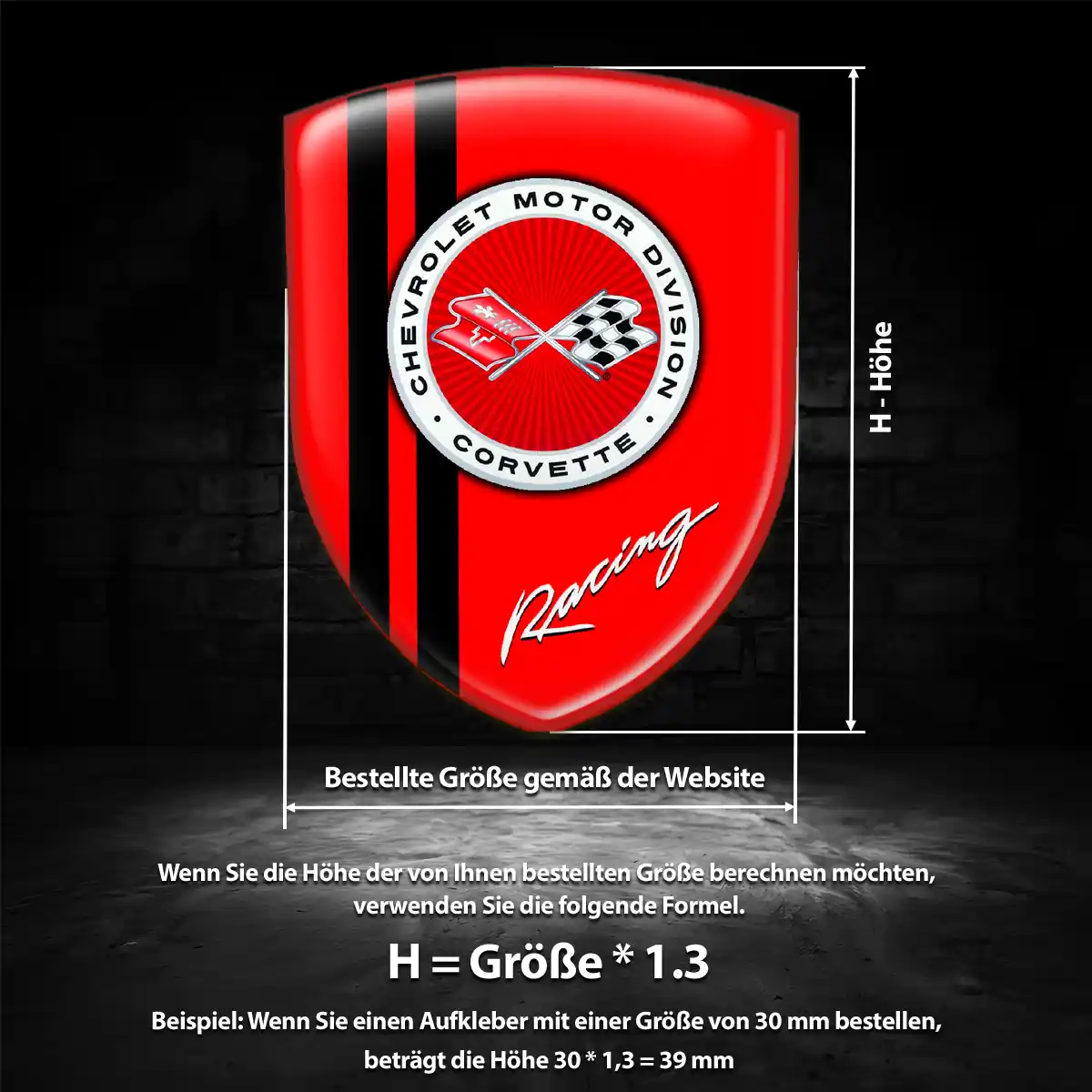 Chevrolet Corvette Embleme Premiumqualität