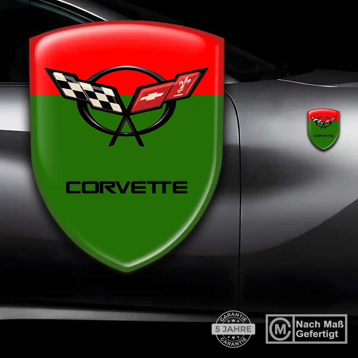 Chevrolet Corvette Embleme Silikon Aufkleber Auto Premiumqualität