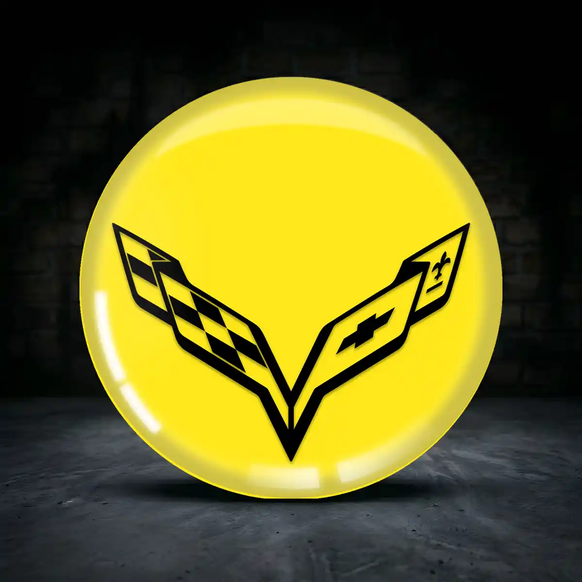 Chevrolet Corvette Embleme Silikon Aufkleber Stilvolles Design