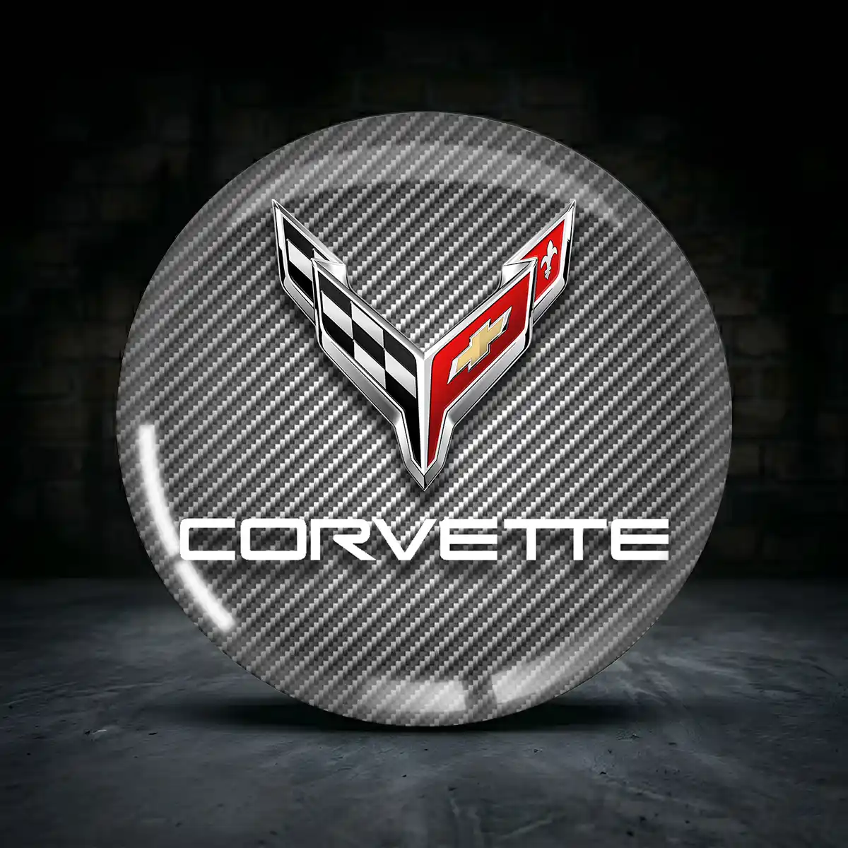 Chevrolet Corvette Epoxidharz Embleme Stilvolles Design