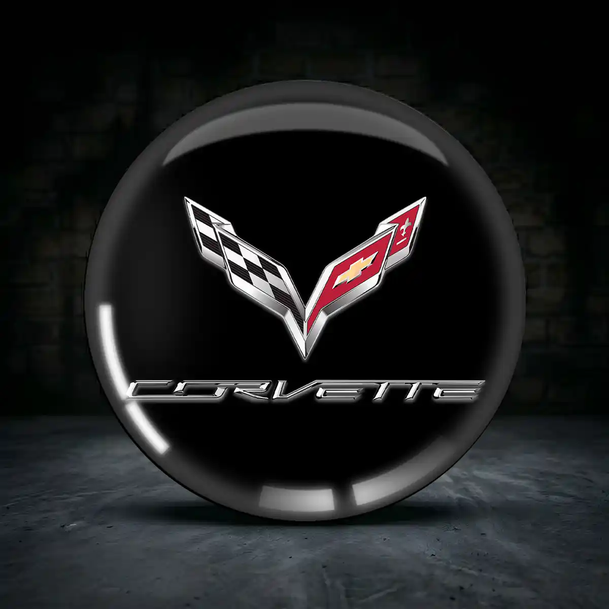 Chevrolet Corvette Felgenemblem Aufkleber Premium-Edition