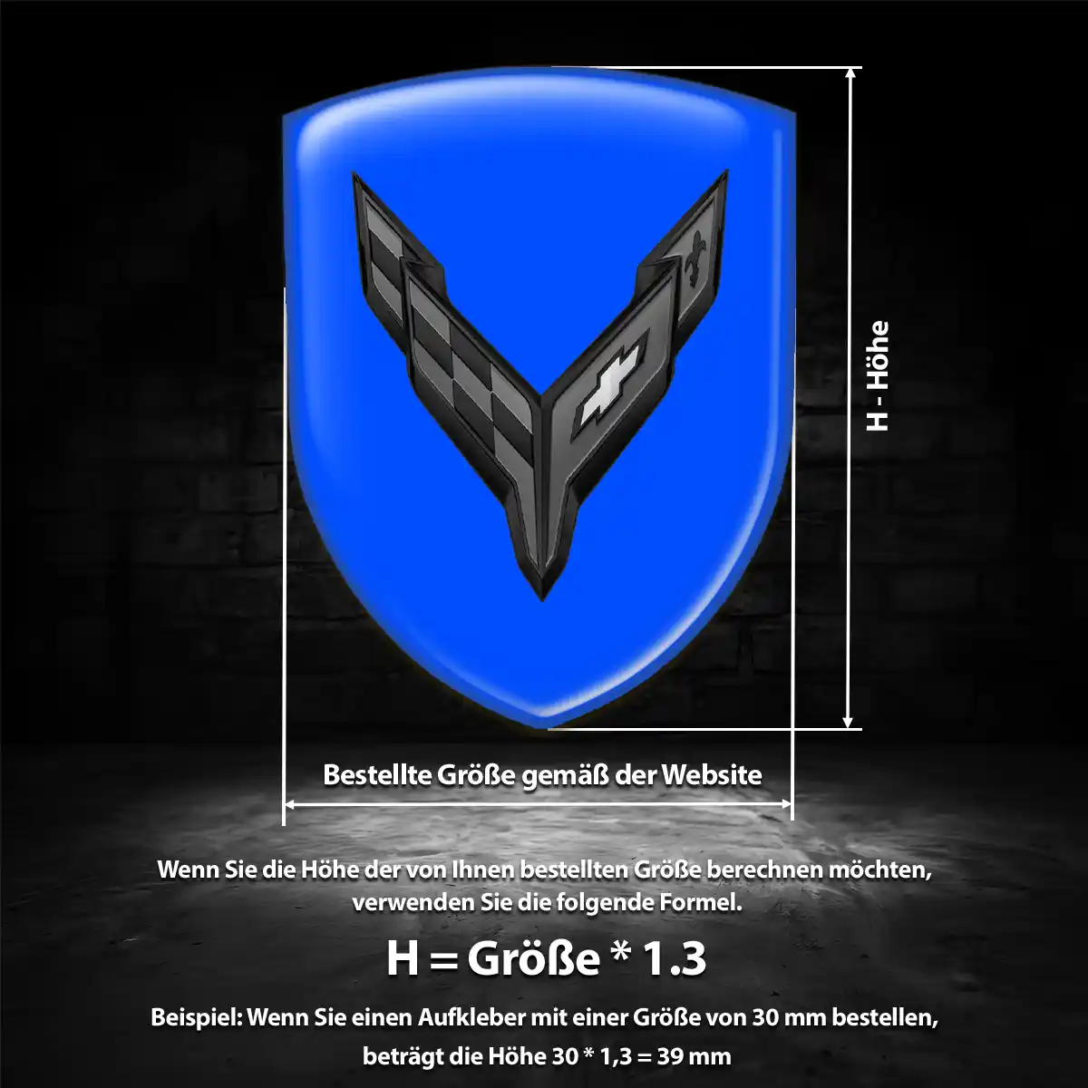 Chevrolet Corvette Silikon Aufkleber Embleme Auto Premiumqualität