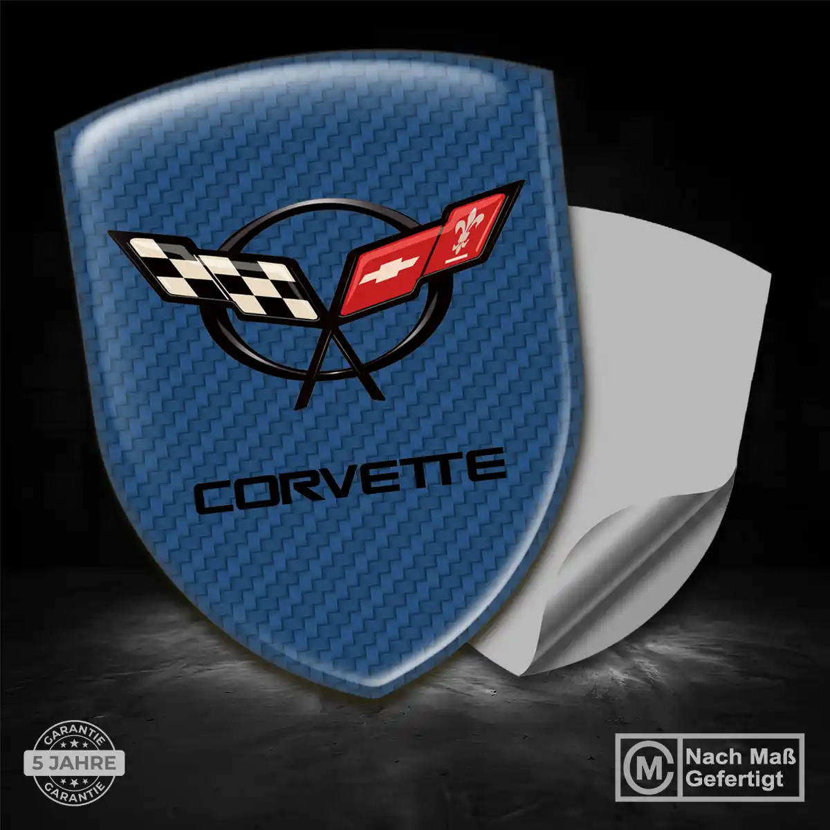 Chevrolet Corvette Silikon Aufkleber Premiumqualität