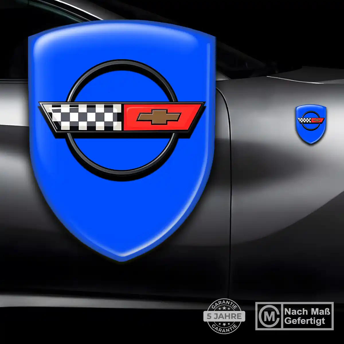 Chevrolet Corvette Silikon Aufkleber Wappen Auto Limitierte Auflage