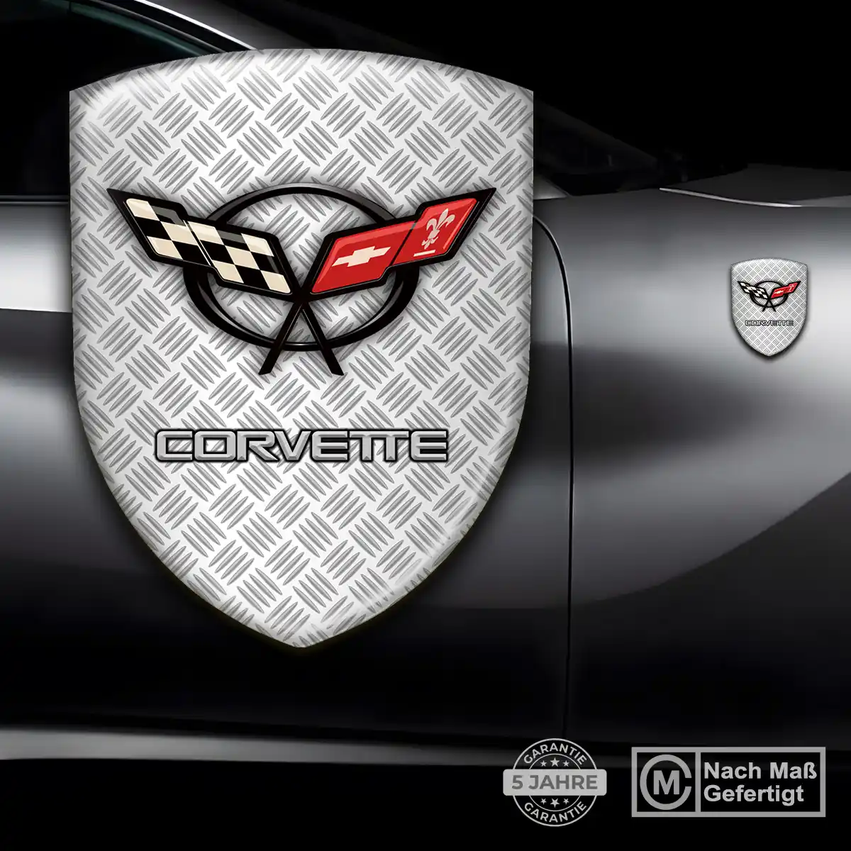 Chevrolet Corvette Silikon Aufkleber Wappen Auto Premium-Edition
