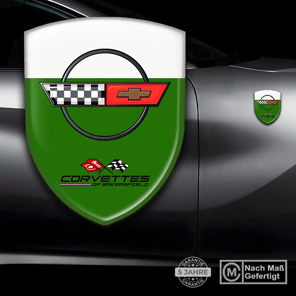 Chevrolet Corvette Silikon Aufkleber Wappen Auto Premiumqualität