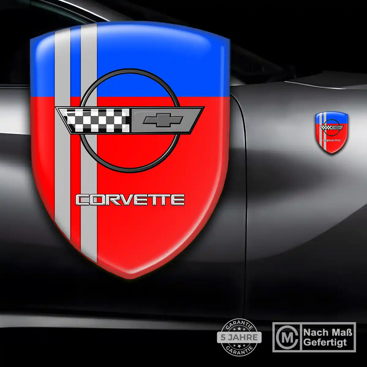 Chevrolet Corvette Silikon Aufkleber Wappen Limitierte Auflage