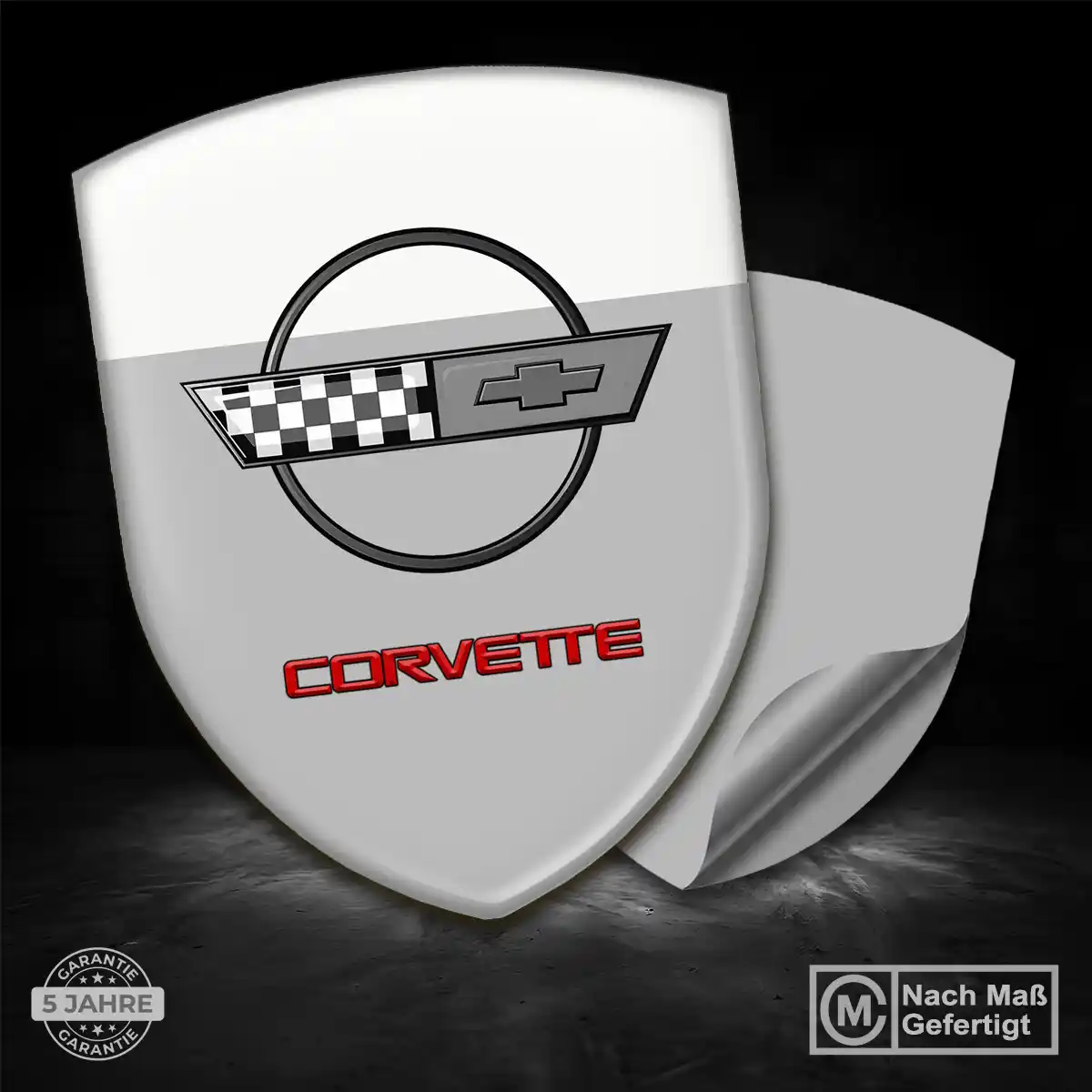 Chevrolet Corvette Silikon Aufkleber Wappen Premiumqualität