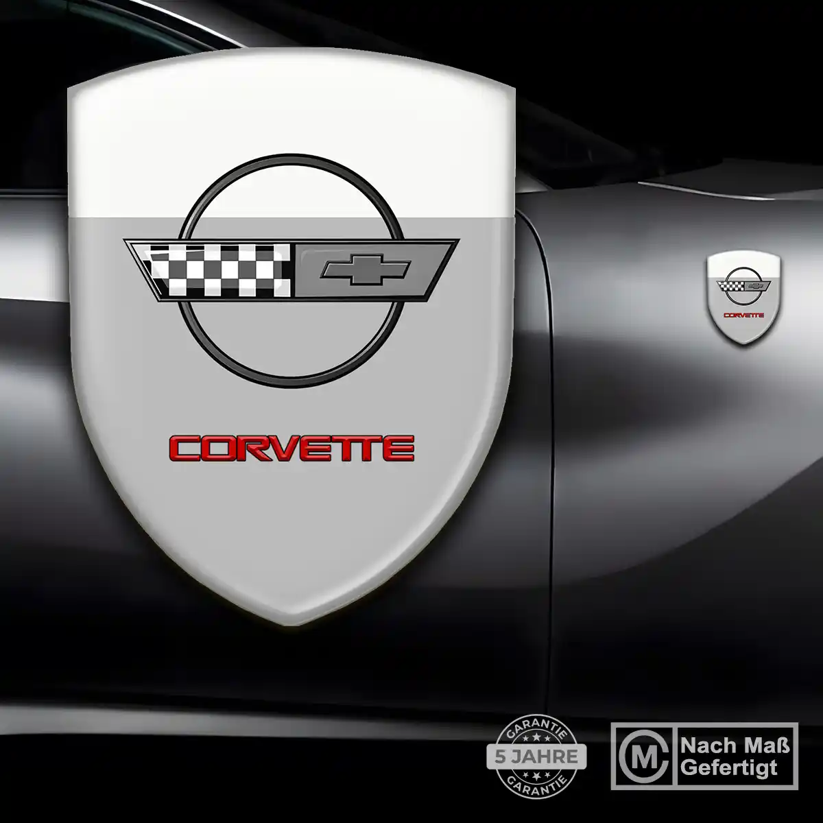 Chevrolet Corvette Silikon Aufkleber Wappen Premiumqualität