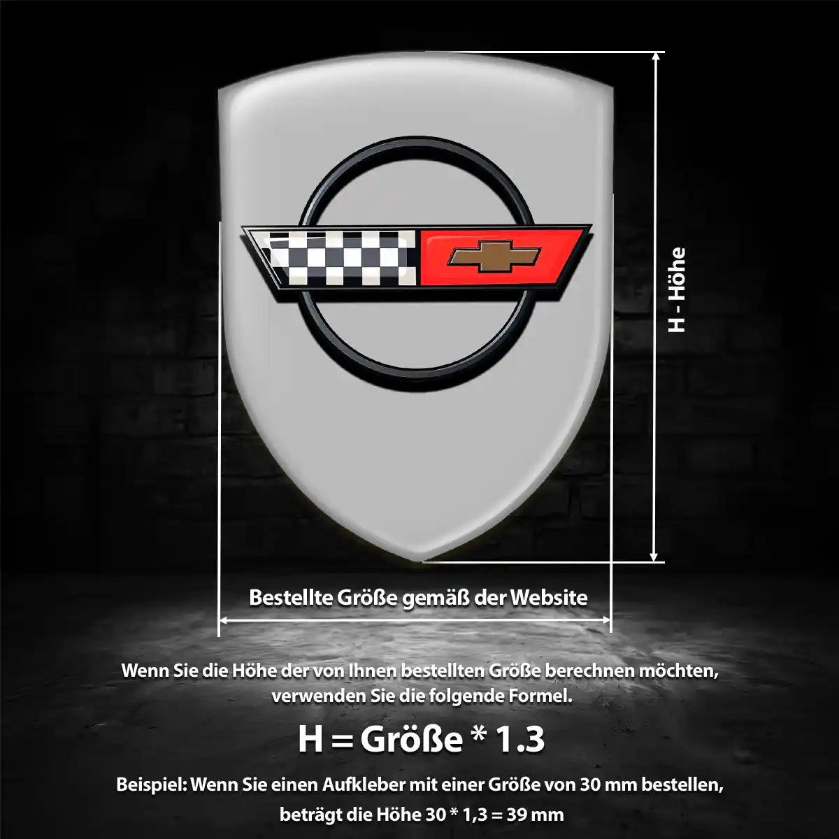 Chevrolet Corvette Wappen Aufkleber Auto Limitierte Auflage
