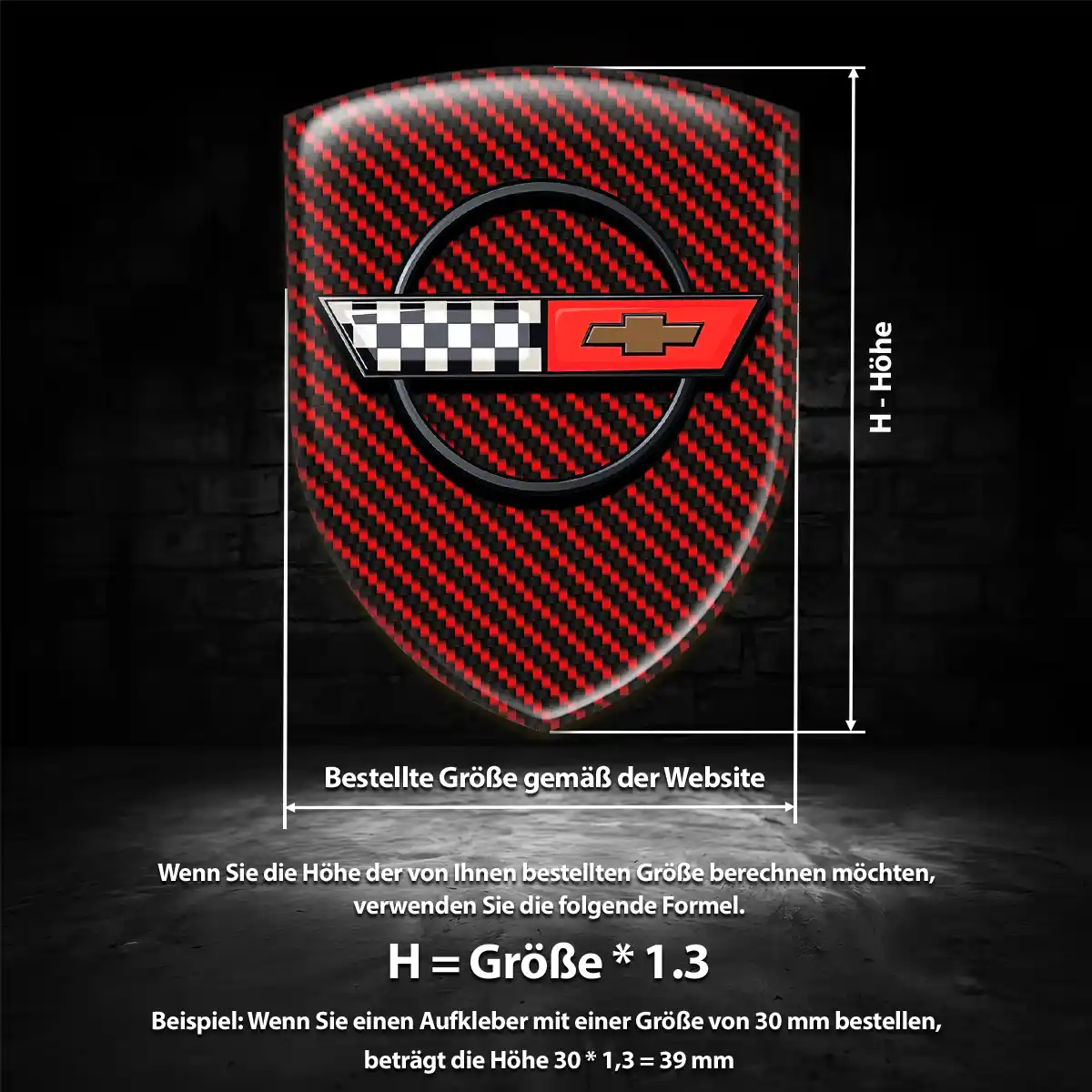 Chevrolet Corvette Wappen Aufkleber Auto Premiumqualität