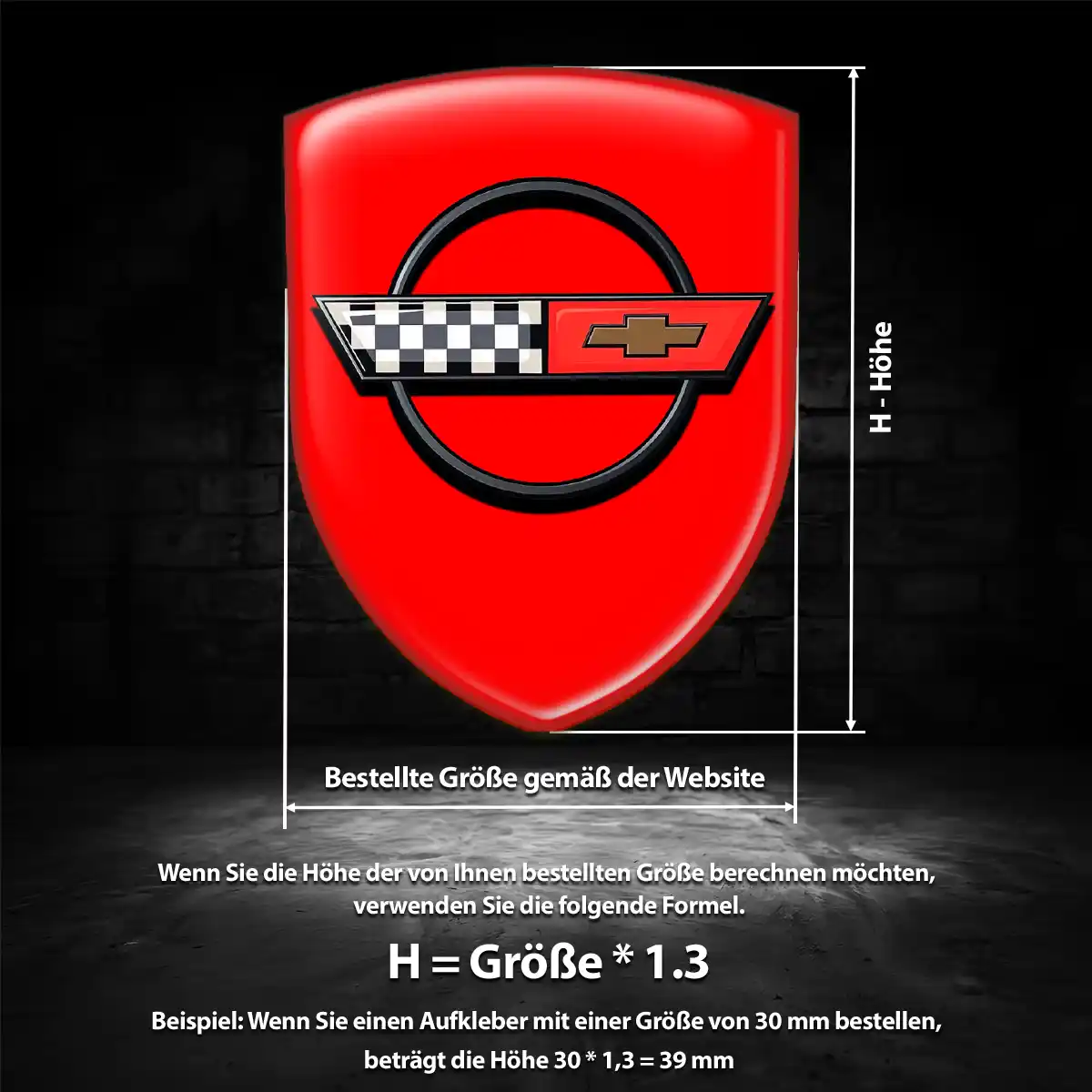 Chevrolet Corvette Wappen Aufkleber Emblem Auto Limitierte Auflage