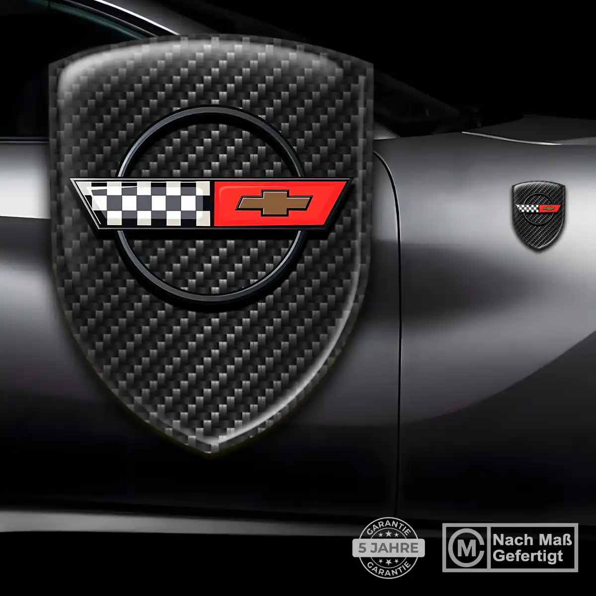 Chevrolet Corvette Wappen Aufkleber Emblem Auto Premium-Edition