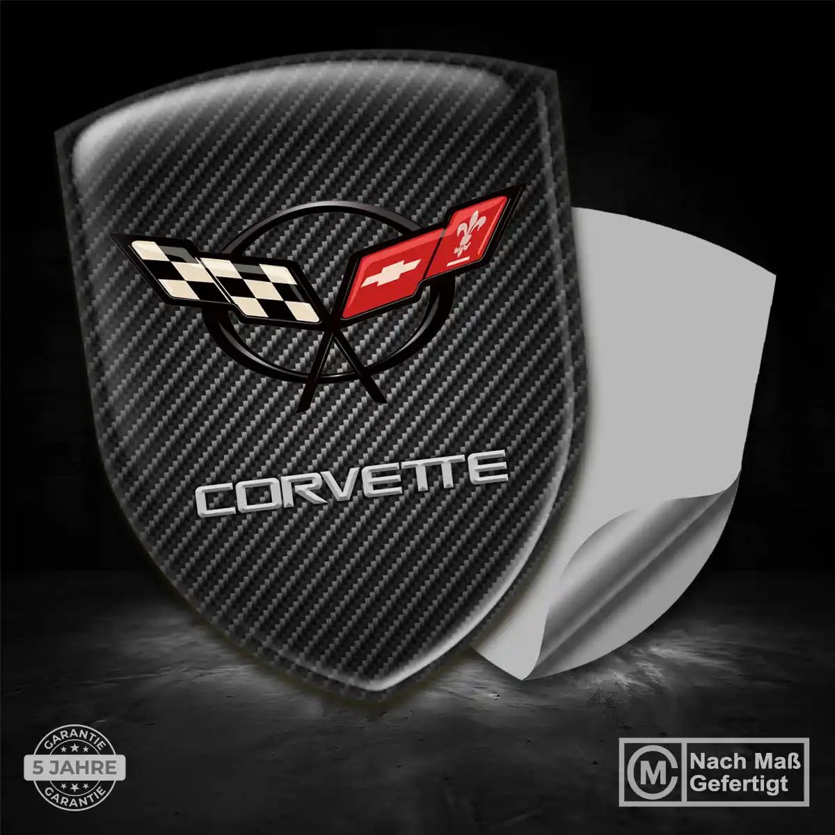 Chevrolet Corvette Wappen Aufkleber Emblem Limitierte Auflage