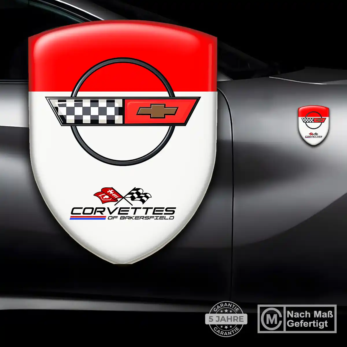Chevrolet Corvette Wappen Aufkleber Emblem Premium-Edition
