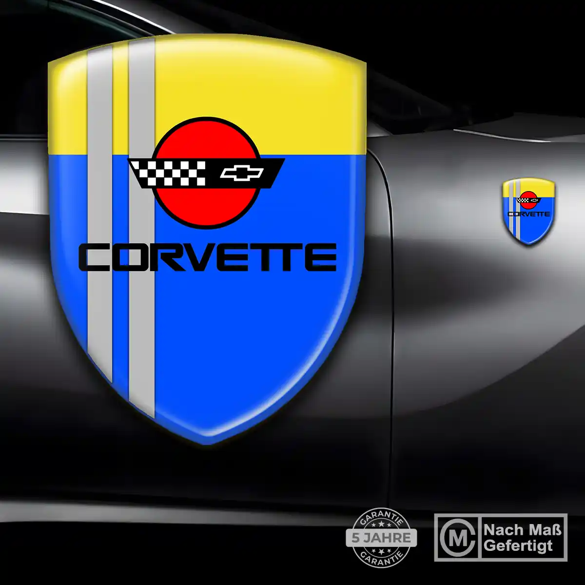 Chevrolet Corvette Wappen Aufkleber Premium-Edition