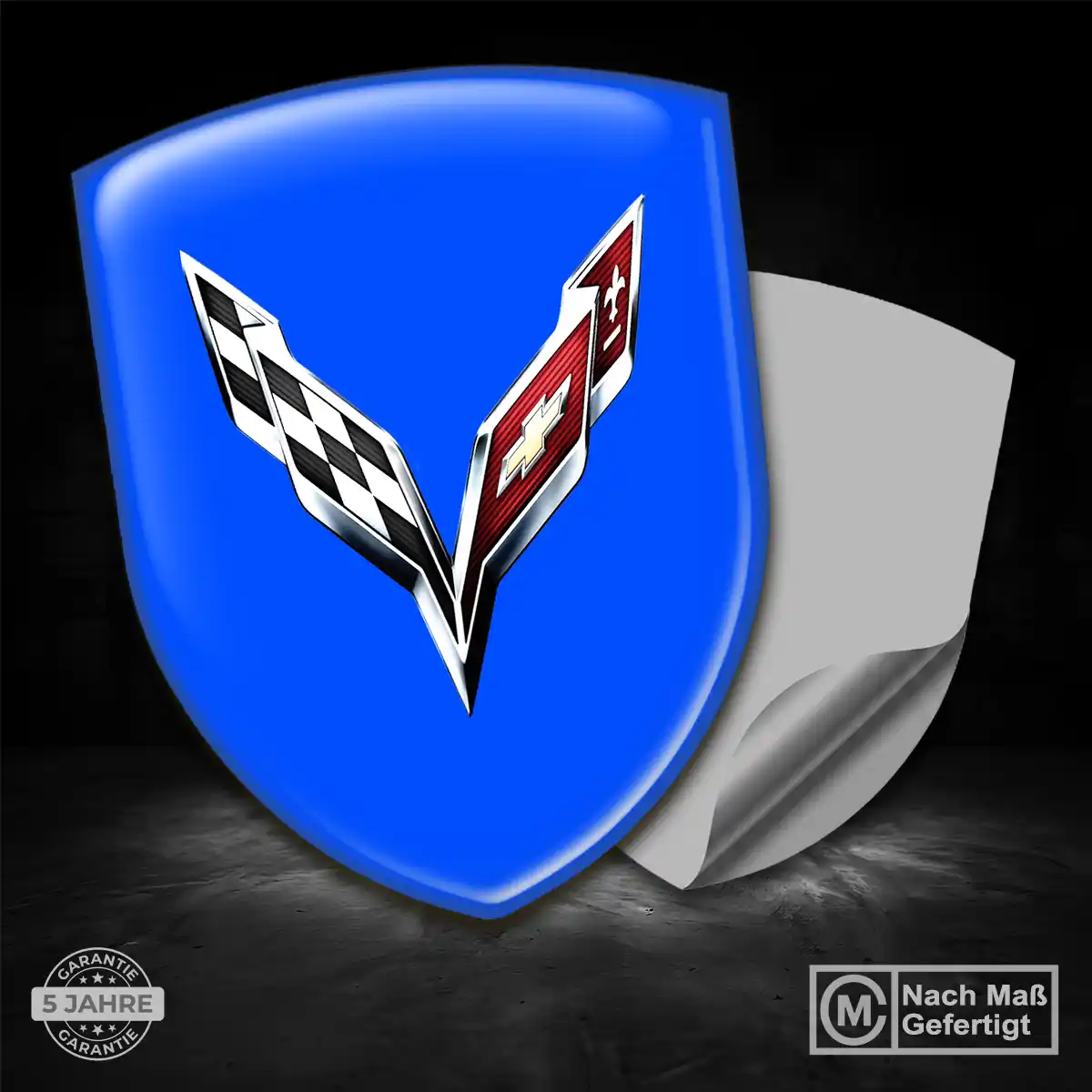 Chevrolet Corvette Wappen Emblem Aufkleber Limitierte Auflage
