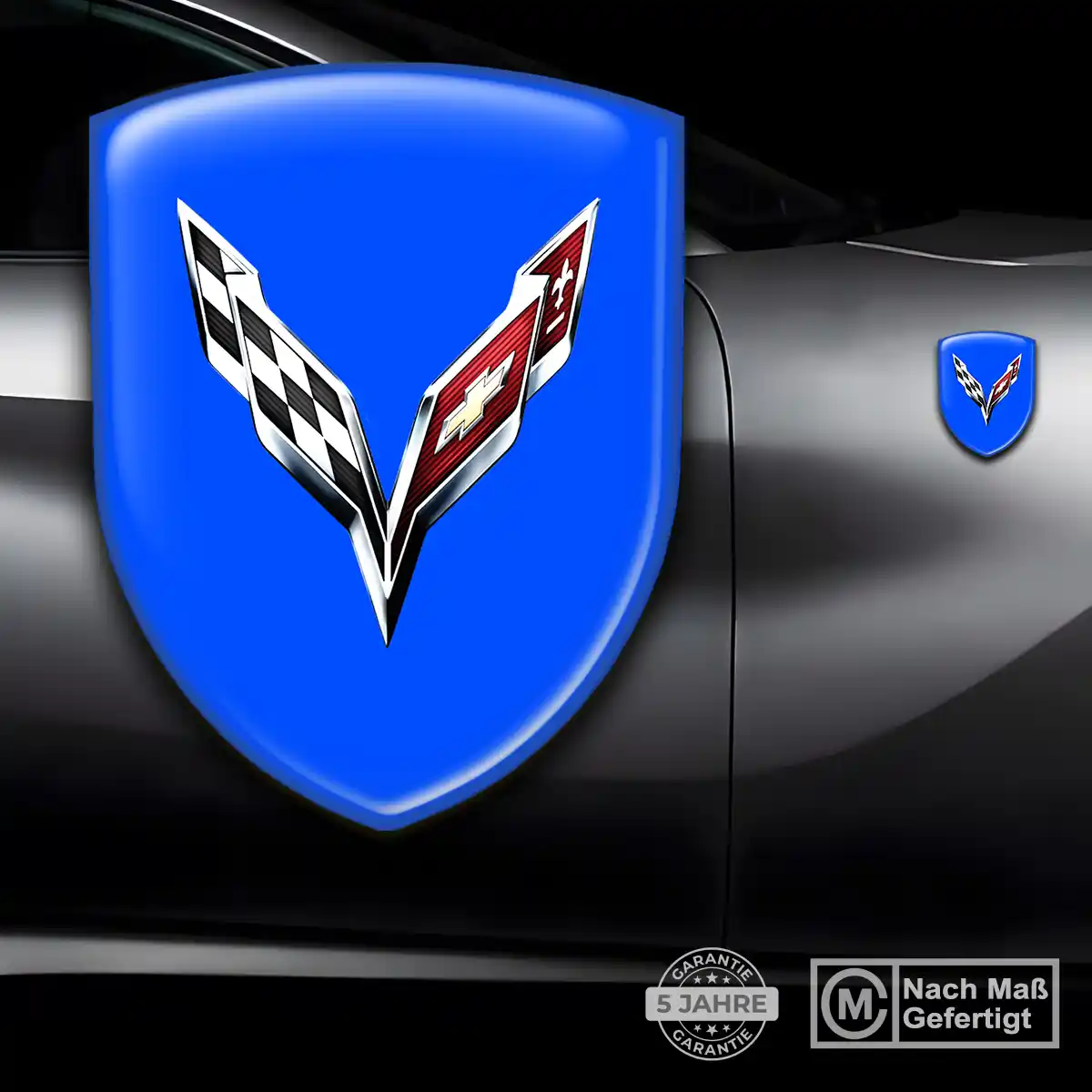 Chevrolet Corvette Wappen Emblem Aufkleber Limitierte Auflage