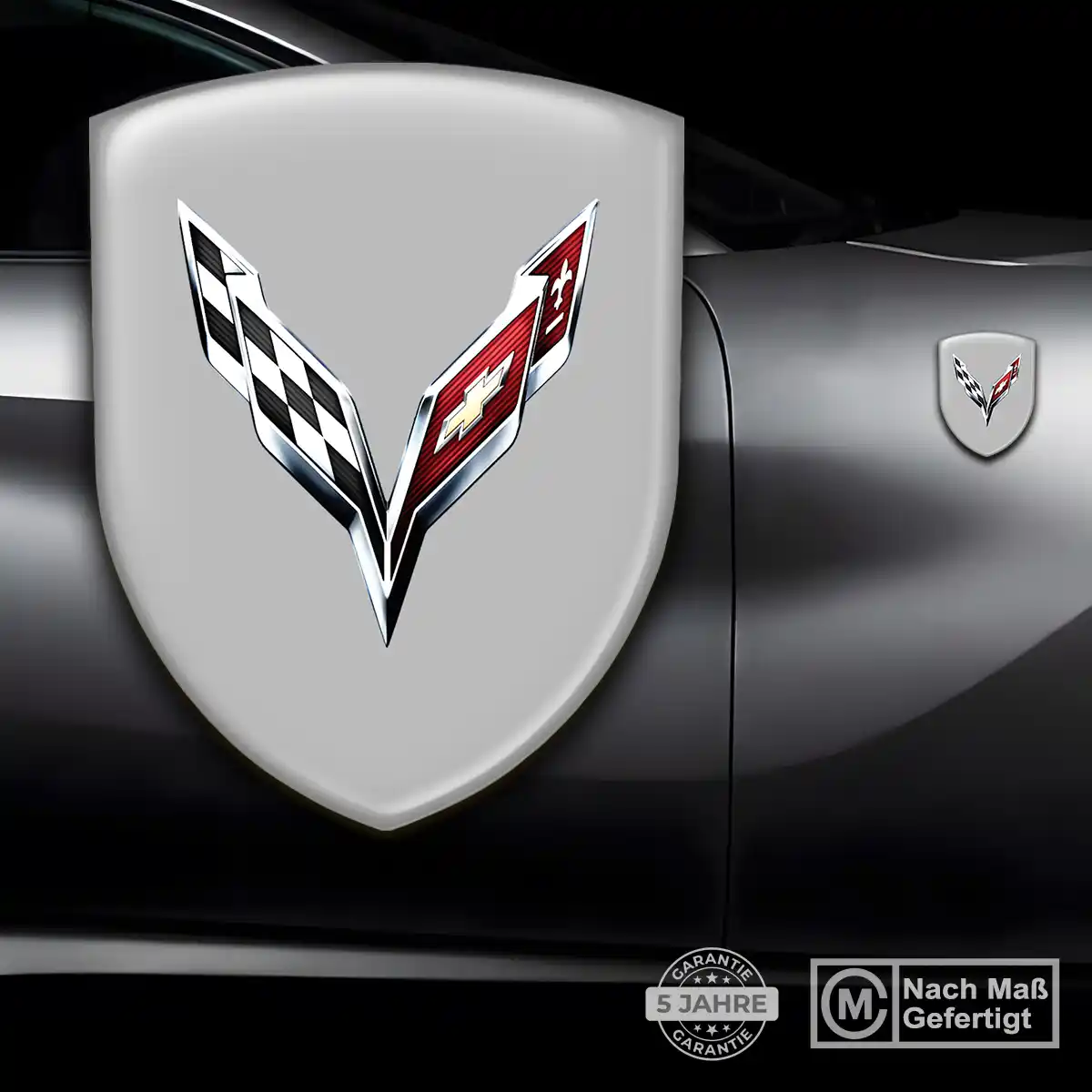Chevrolet Corvette Wappen Emblem Aufkleber Premiumqualität