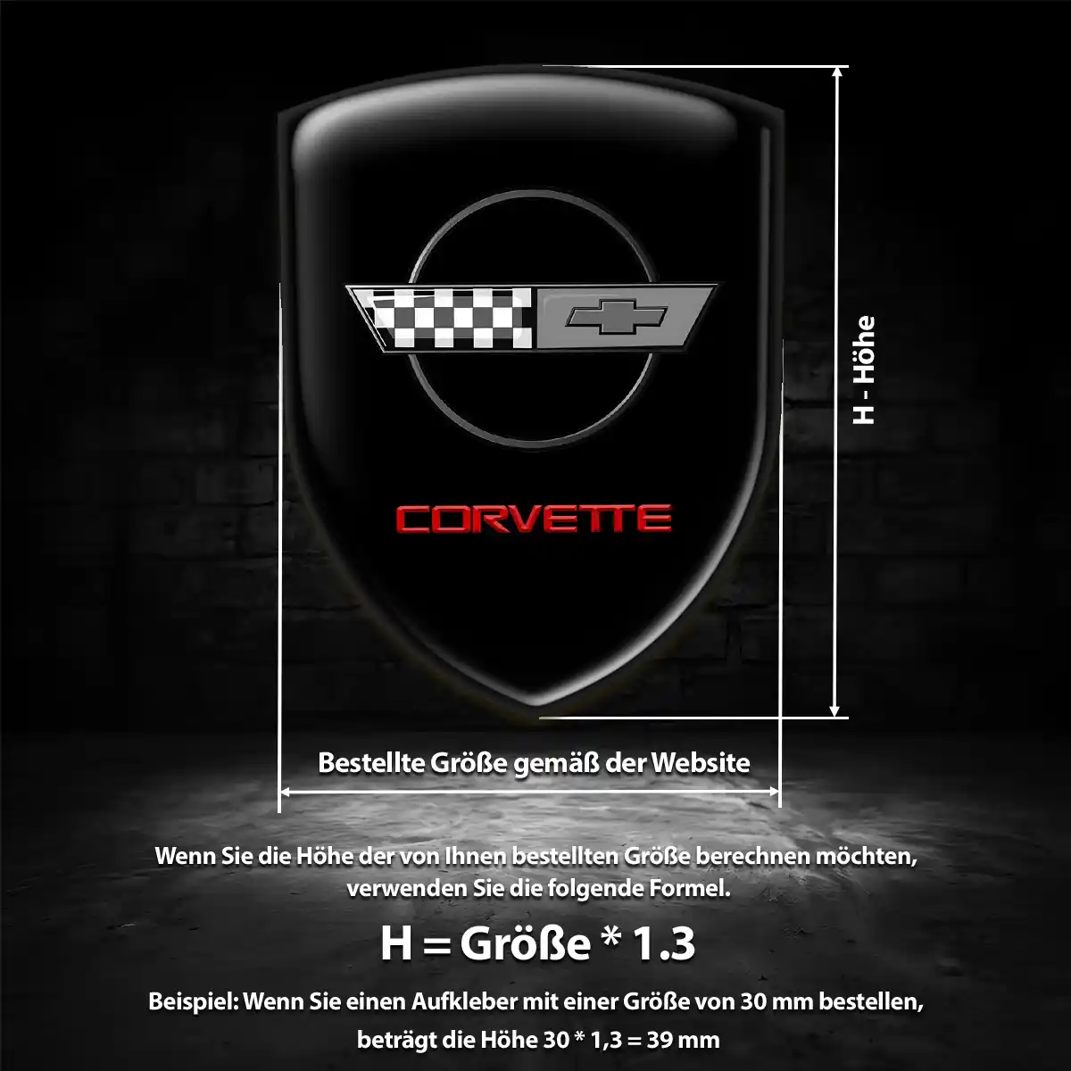 Chevrolet Corvette Wappen Emblem Auto Premiumqualität