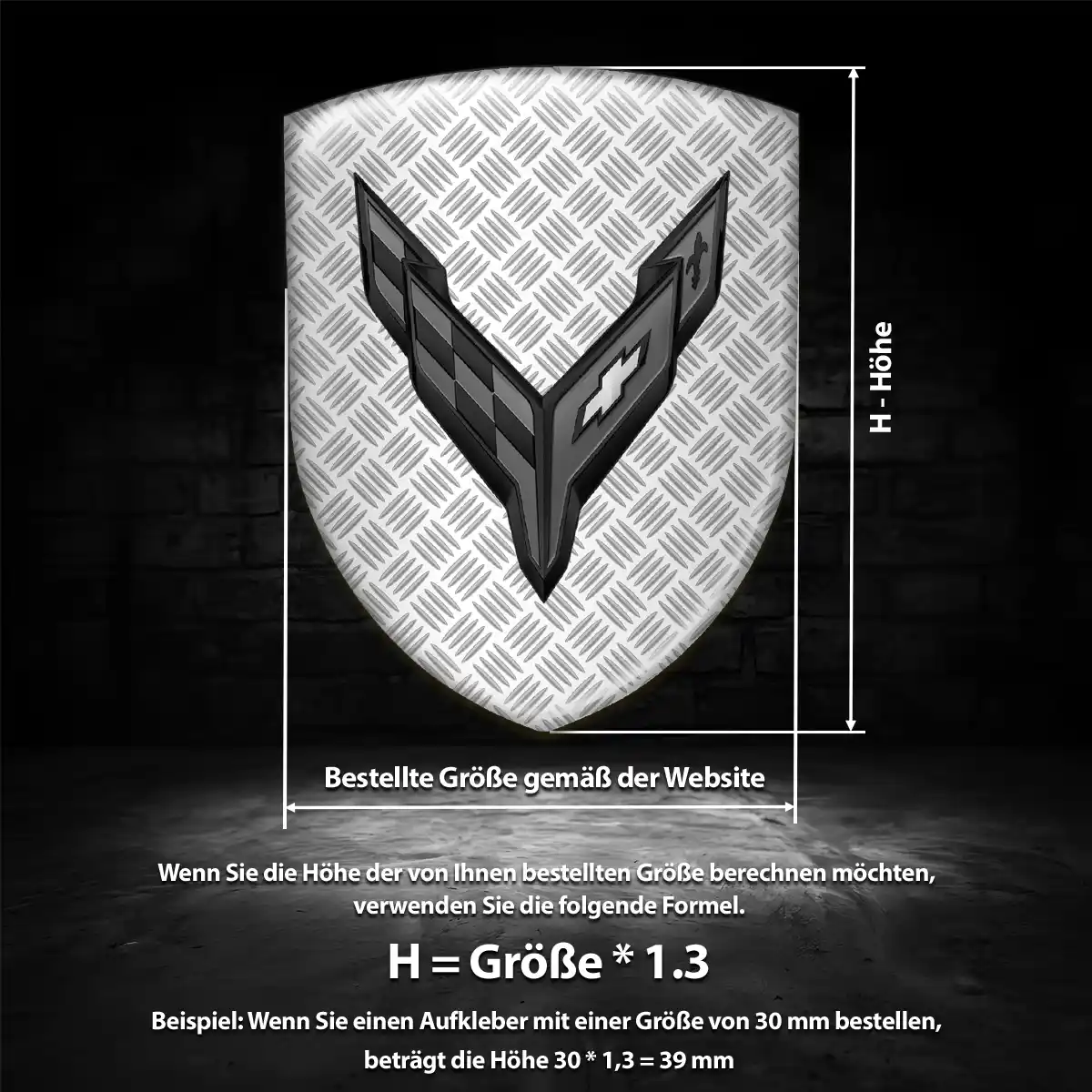 Chevrolet Corvette Wappen Emblem Luxus-Edition