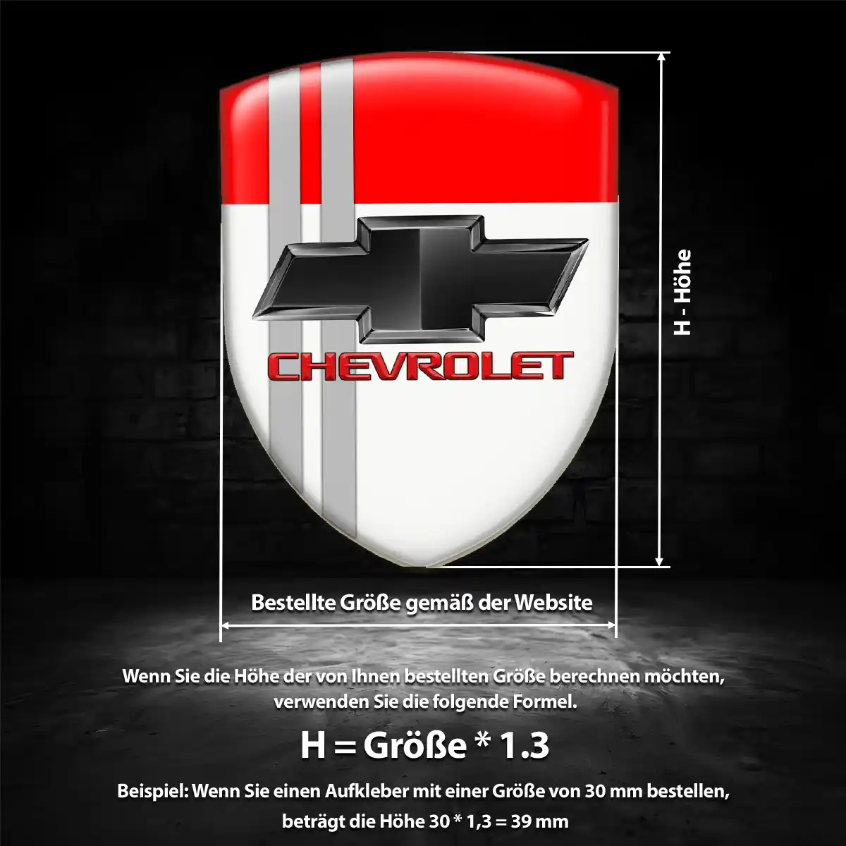 Chevrolet Emblem Aufkleber Auto Premiumqualität
