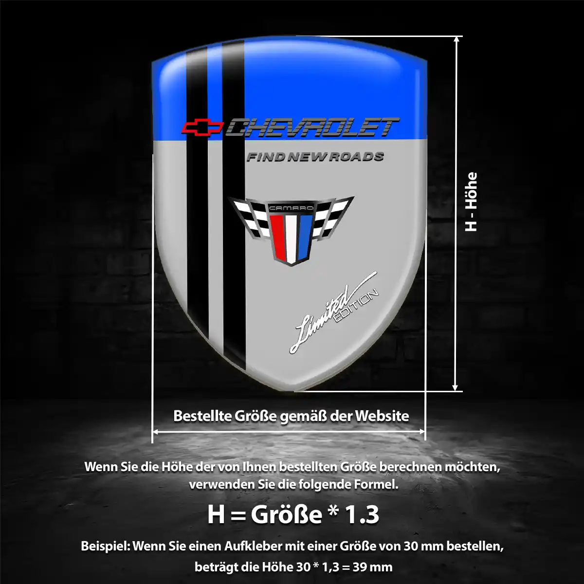 Chevrolet Emblem Aufkleber Limitierte Auflage