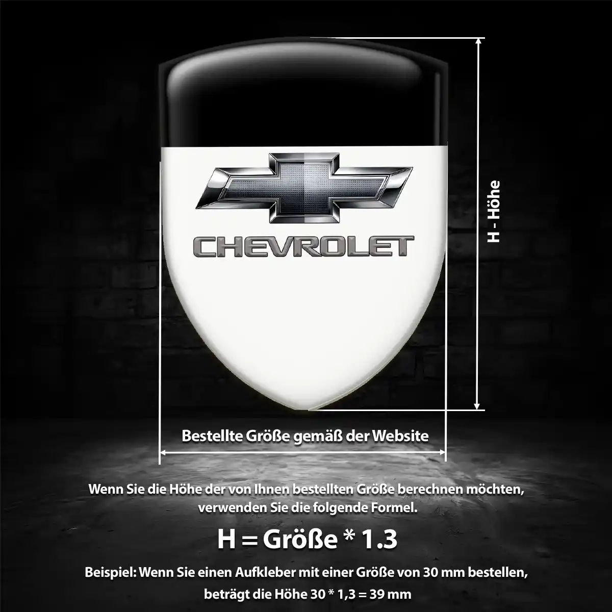 Chevrolet Emblem Aufkleber Wappen Auto Limitierte Auflage