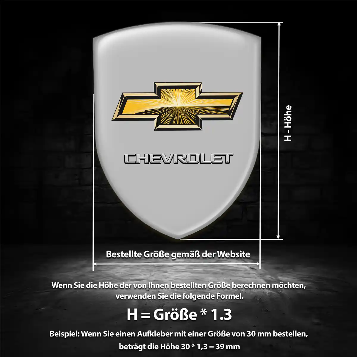 Chevrolet Emblem Aufkleber Wappen Auto Premium-Edition